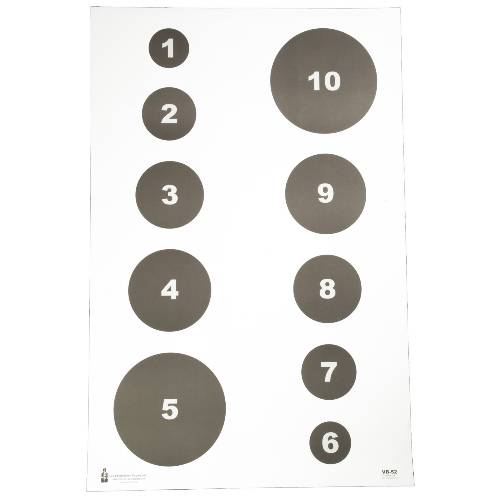 Action Target VB-52-100 23x35 In Military Circle Command Targets 100 Pack - Action Target