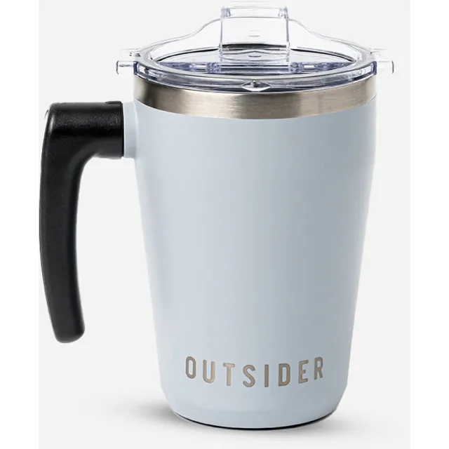 Outsider The AM Travel Mug Light Grey Stainless Vacuum Insulated - Outsider