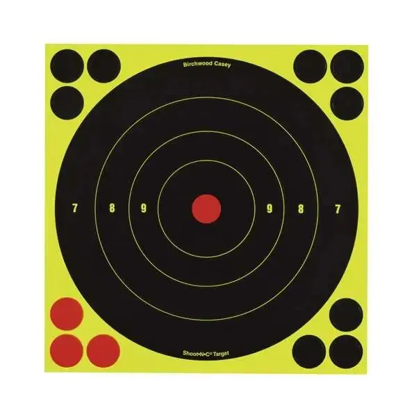Birchwood Casey Shoot-N-C 8 In Reactive Target Chartreuse 6-Pack - Birchwood Casey - 8"