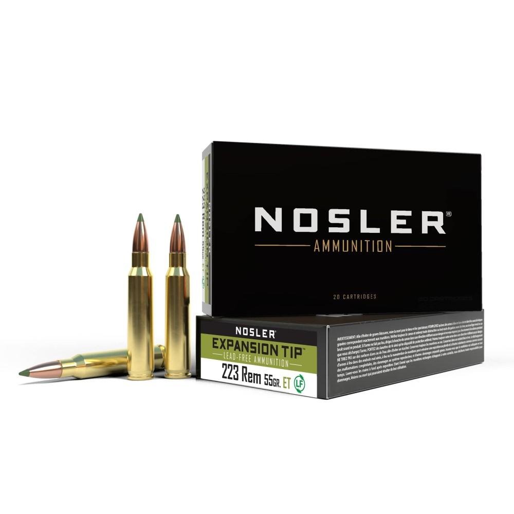 Buy Nosler 40150: .223 Remington E-Tip 55 Grain, Brass Cased, Centerfire Rifle Ammo, 200 Rounds online