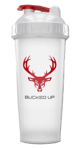 Buy Bucked Up 28oz BPA-Free Shaker Bottle Red & White Leak-Free online