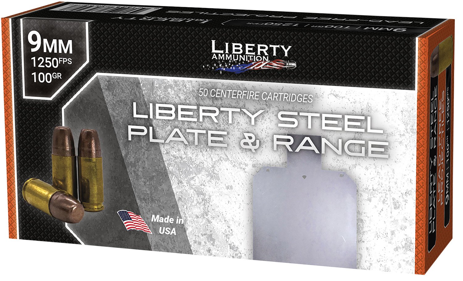 Liberty LAR90662 9mm 100gr Sintered Ammo 50 Rounds 1250fps Lead-Free - Liberty Ammunition - 9mm Luger