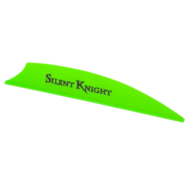 Flex Fletch Silent36B-CGN Silent Knight Vanes Flo Green 3" 36 Pack - Flex Fletch