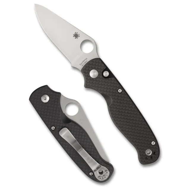 Buy Spyderco ButtonUp Carbon Fiber Folding Knife 3.27" Clip Point Blade 7.5" online