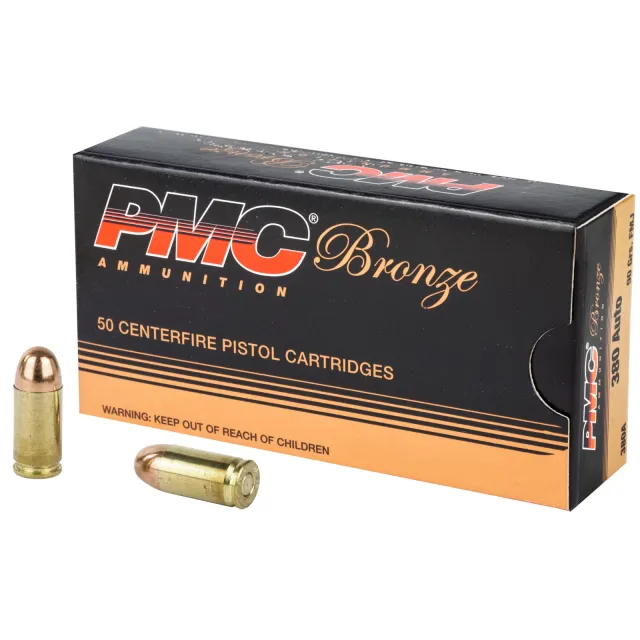 Buy PMC 380A .380 Auto 90GR FMJ Ammo 50 Rounds Box online