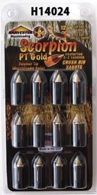 Harvester H14024 Scorpion 50 Cal 240gr .451 Poly Tip Sabot 12-Pack - J-Ron Inc. - 50 Cal