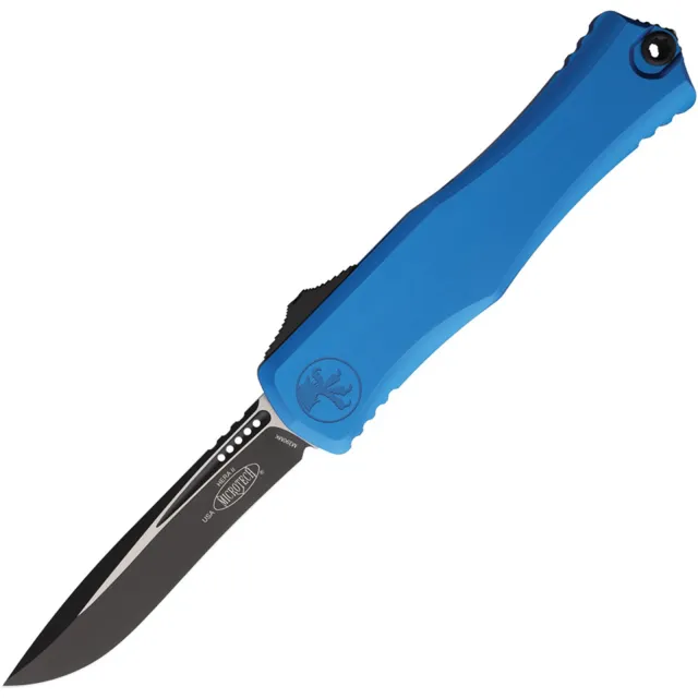 Microtech Hera II 1705-1BL 4.01 In Recurve Black Blue Aluminum Handle - MICROTECH