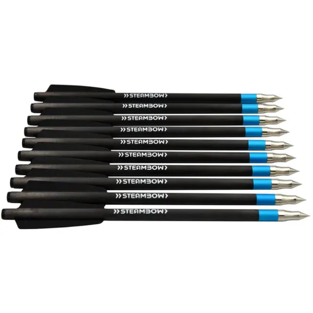 Steambow 636 Light Target Arrows 10pk, Carbon Shaft, 35-75 lbs Draw - Steambow