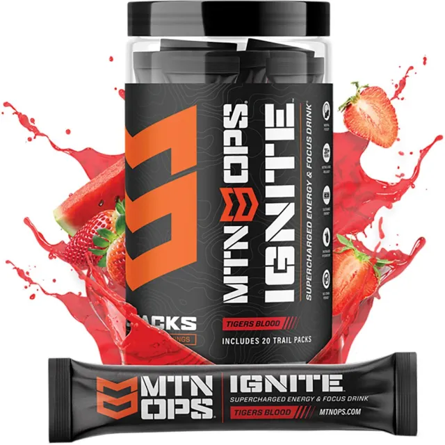 MTN OPS 1104490320 Ignite Tigers Blood Trail Pack 20ct Energy Boost