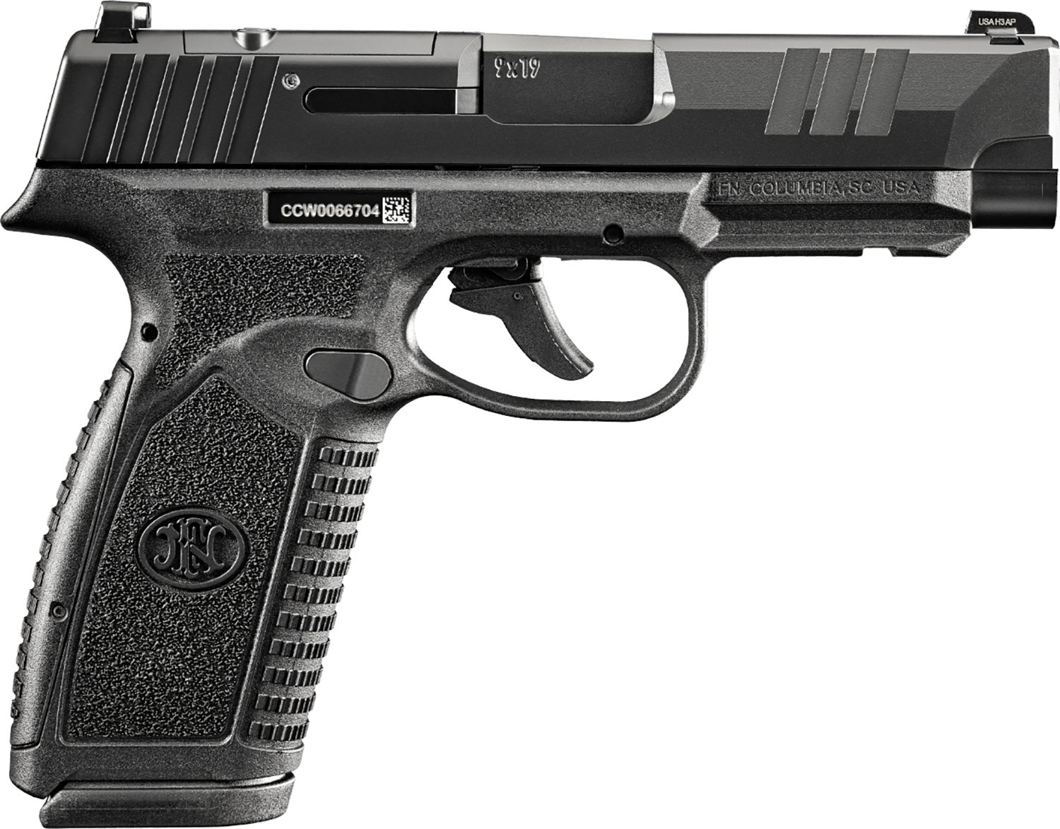 FN America 66-101763 Reflex XL 9mm Pistol 10+1 Tritium Dot Sights Black - FN America - 9mm