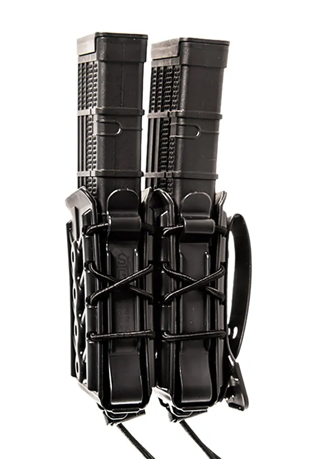 High Speed Gear 162R00BK TACO X2R Double Mag Pouch Black Polymer MOLLE - HSGI