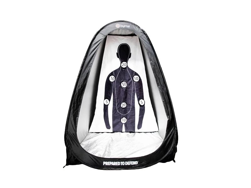Byrna Technologies BM68724 Life-Size Black Pop-Open Tent 66x42x42 In - Byrna Technologies