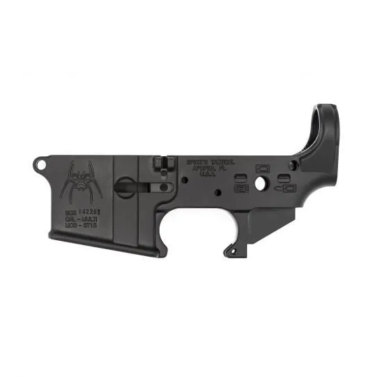SPIKES TACTICAL STRIPPED LOWER RECEIVER MULTI CAL SPIDER LOGO--COSMETIC BLEM