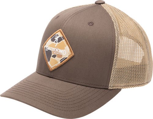 Browning 30863421 Brown/Tan Mesh Mid-Profile Snapback Cap OSFM - Browning