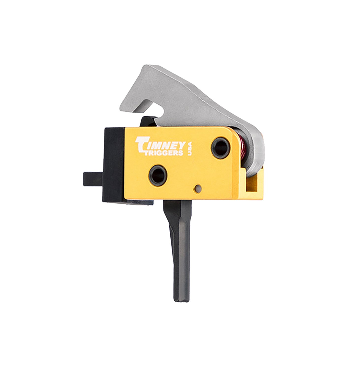 Timney Triggers 681ST PCC Trigger Single-Stage Straight Trigger 2.50-3 lbs Draw Weight Black/Gold Finish AR-Platform - Timney Triggers
