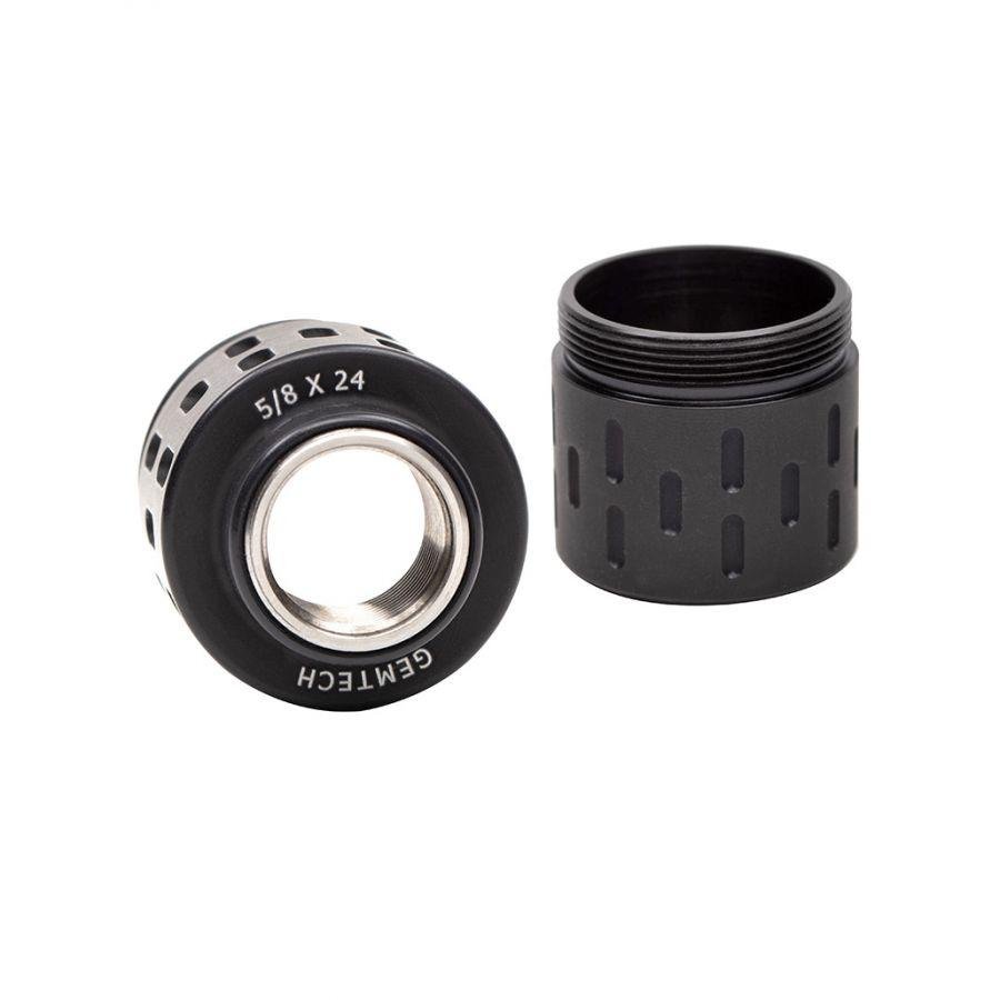 GEMTECH 12196 Adapter for GM-45 Silencer 9mm 1/2x28 Black - GEMTECH - 9MM