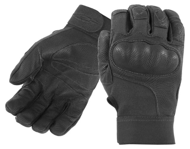Damascus Nitro Hard Knuckle Gloves Armored Knuckles Leather Palm