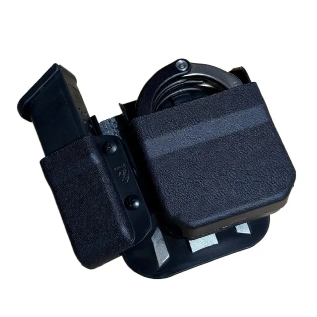 Zero9 Holsters 6002 Admin Style Combo Kit for ASP V2 Handcuff/Single Pistol Magazine, Black - Zero9 Solutions