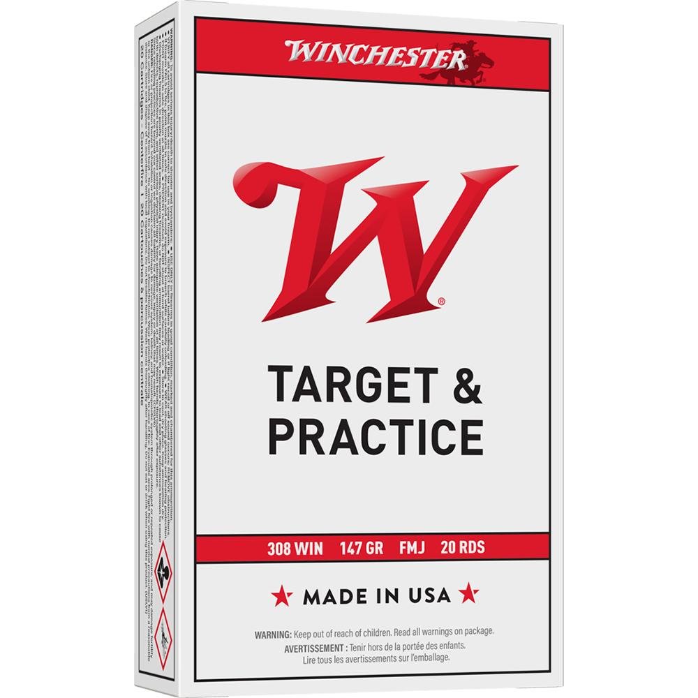 Winchester USA 308 Win 147 gr FMJ 2800 fps Ammo - Winchester - 308 Win
