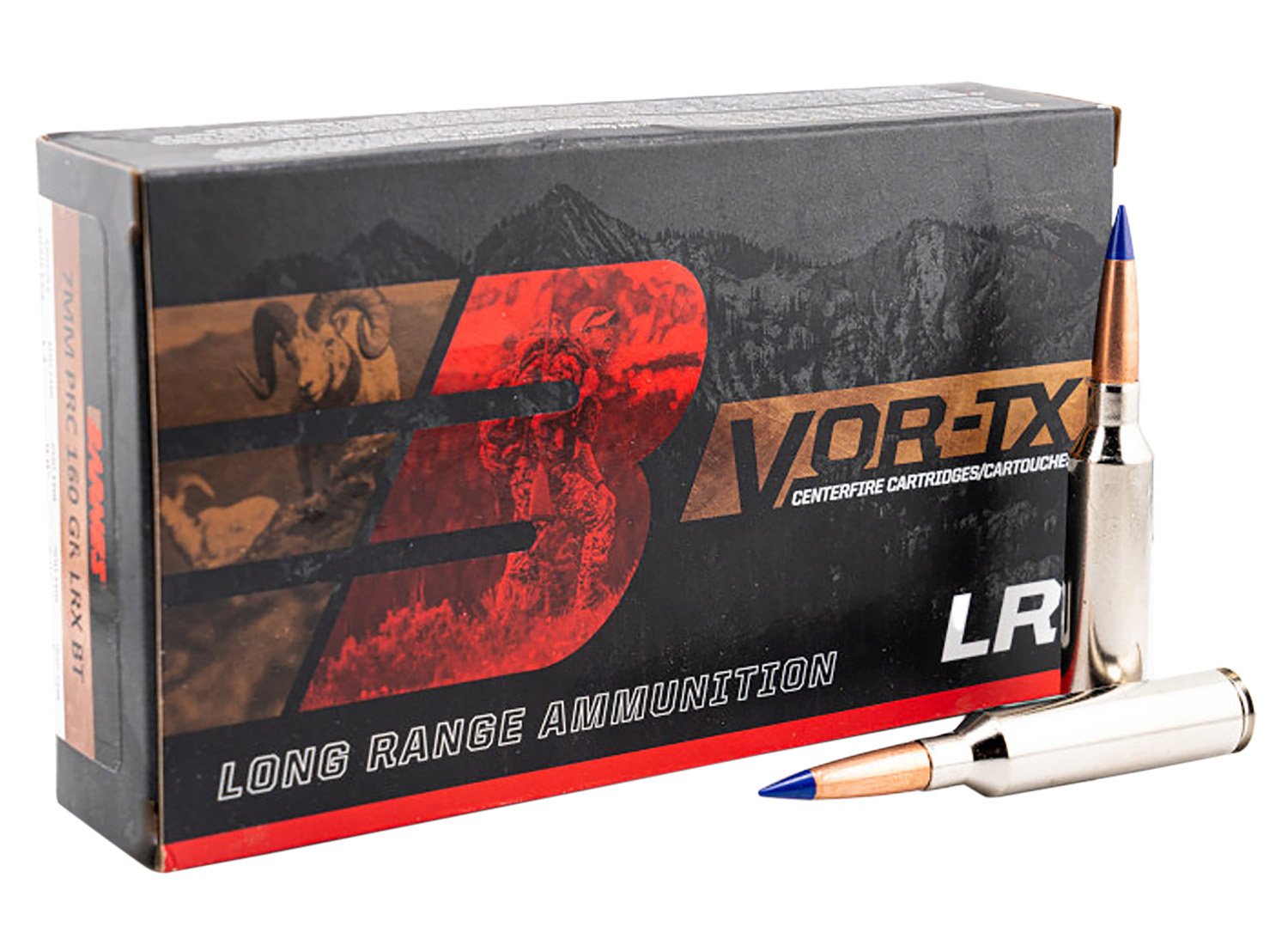 Barnes Bullets 32245 7mm PRC 160gr LRX Boat Tail Rifle Ammo 20/Box - Barnes Bullets - 7mm PRC