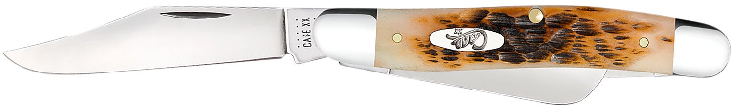 Case Cutlery Stockman 3BLD 3 7/8" Amber Bone Knife - Case Cutlery