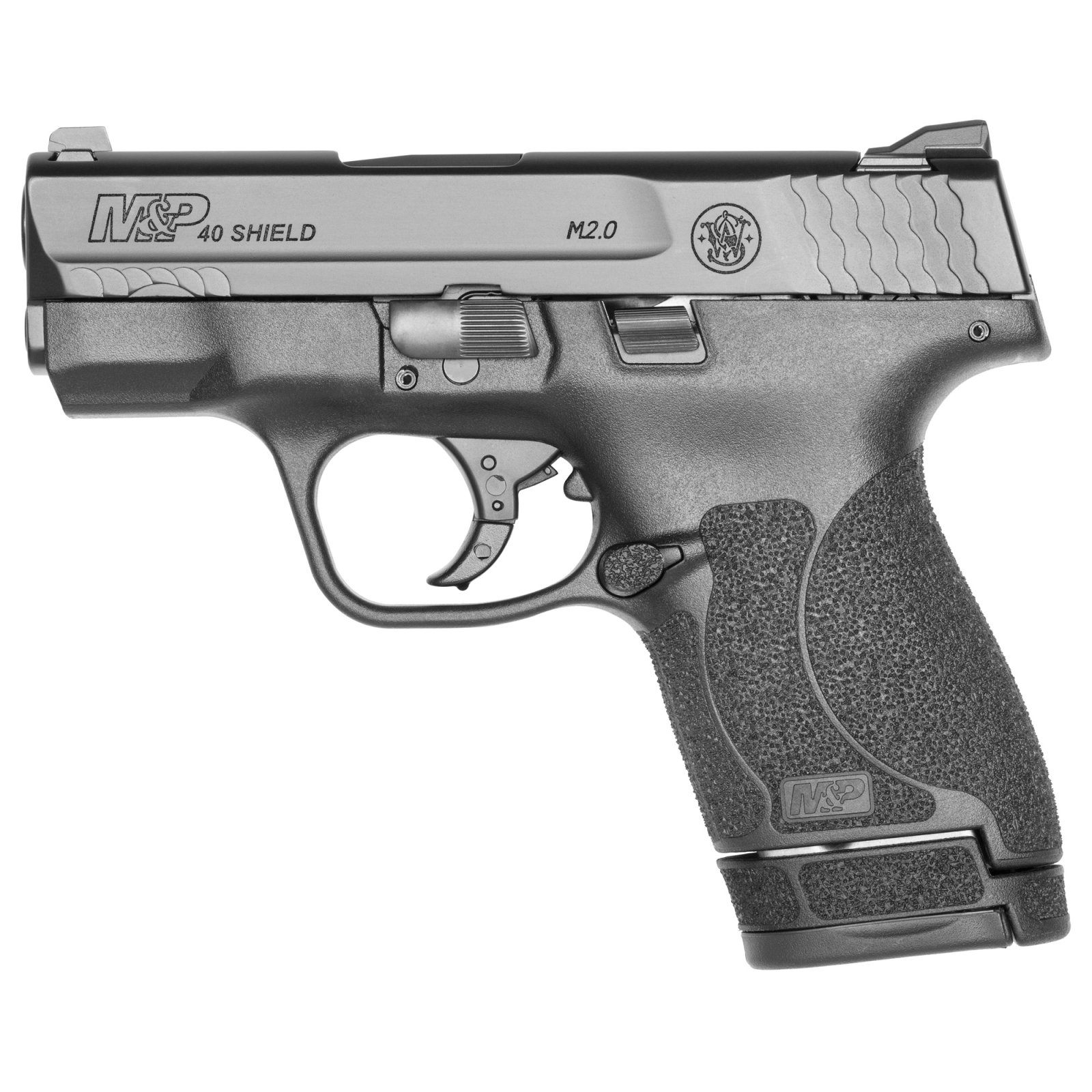 Smith & Wesson M&P 40 Shield M2.0 Handgun .40 S&W 7rd Magazine 3.1 Barrel Black No Thumb Safety - Smith & Wesson - .40 S&W