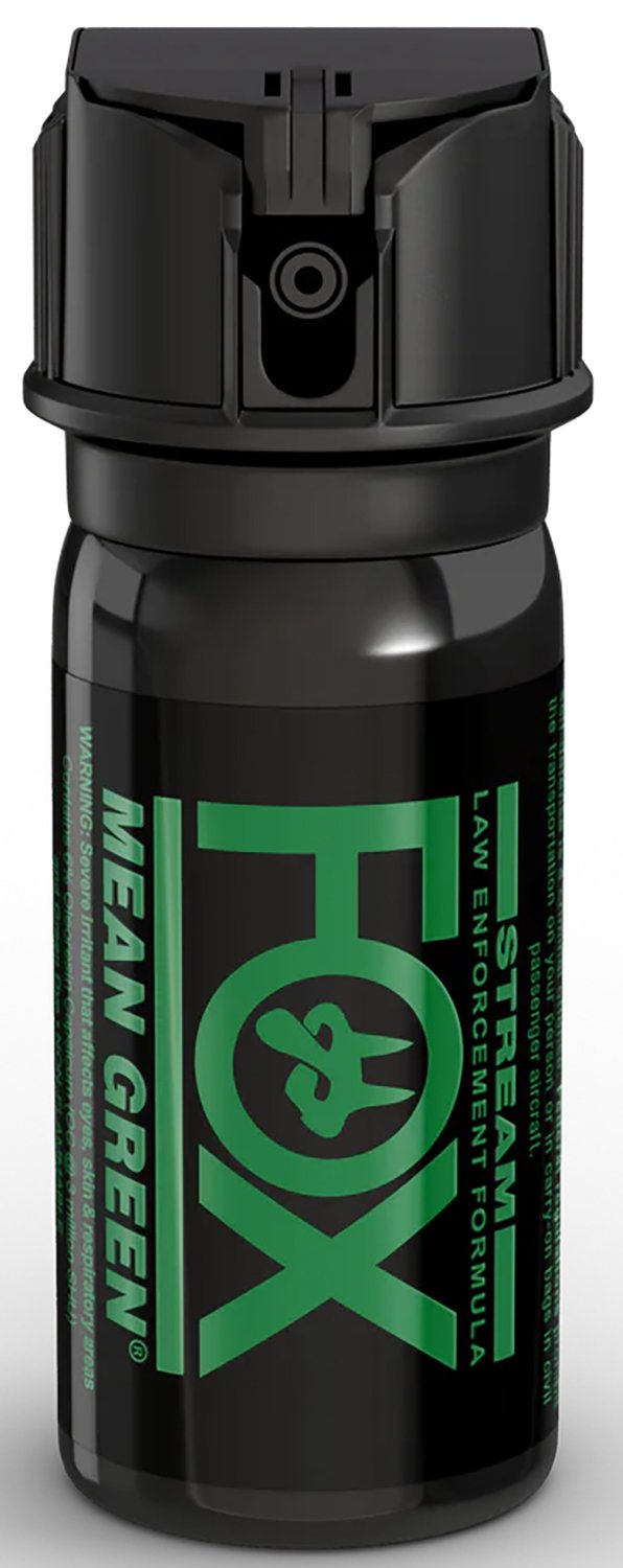 Fox Labs 156MGS Mean Green Pepper Spray 2 oz Black 3M SHU 6% Formula - DNZ Products - 2 OZ