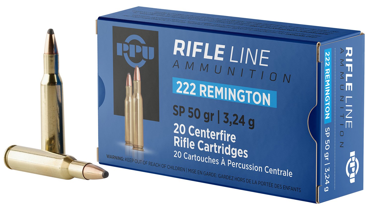 Prvi Partizan PP222 Standard Rifle .222 Remington 50gr SP 20 Rd - Prvi Partizan - .222 REMINGTON