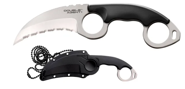 Cold Steel Double Agent I 3 In Serrated Karambit Secure-Ex Sheath - Cold Steel