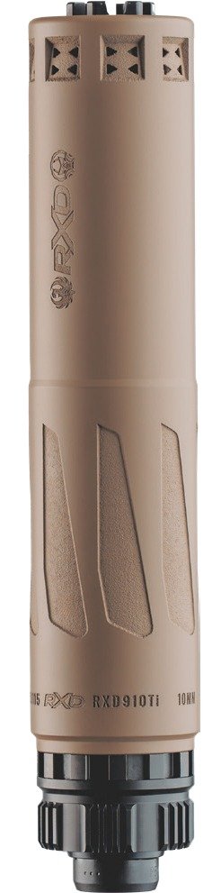 DEAD AIR RXD910TiFDE 9mm Opt 10mm Capable Low B/P FDE PB440 1/2-28 - DEAD AIR - 9mm