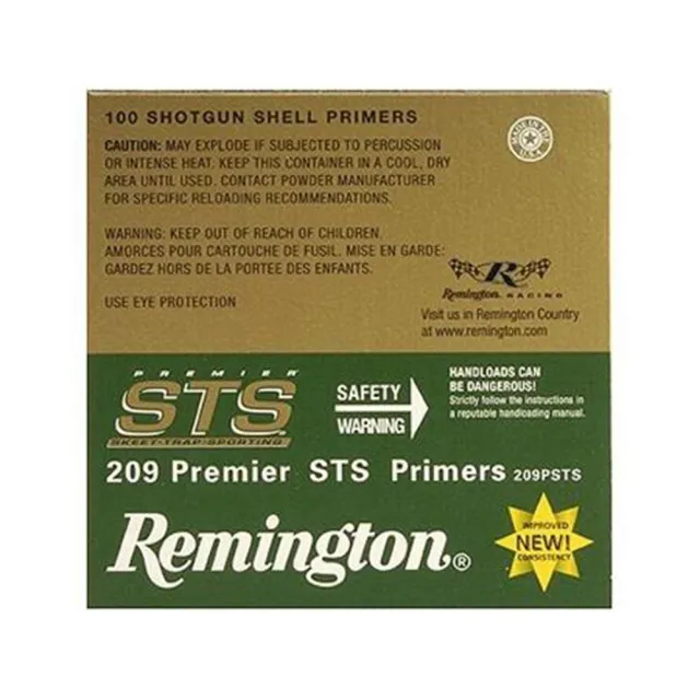 Remington Premier STS Shotshell Primer #209, Reliable Ignition, 1000 Count, Tested -20 to +150 Degrees F - Remington Arms Company, LLC for sale at Smoke Wagon Firearms
