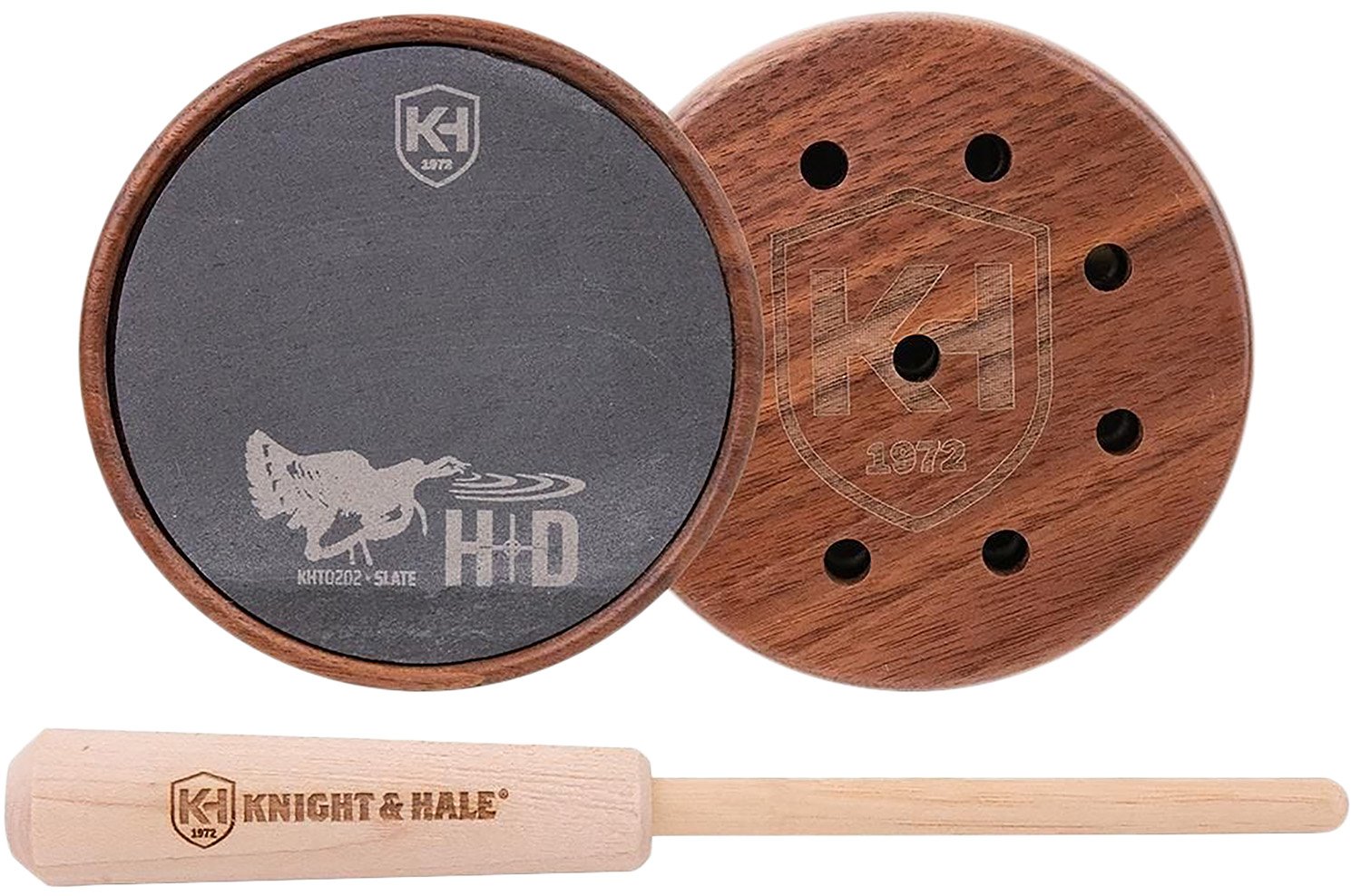 Knight & Hale KHT0202 HD Slate Turkey Pot Call Walnut/Hickory - K&H