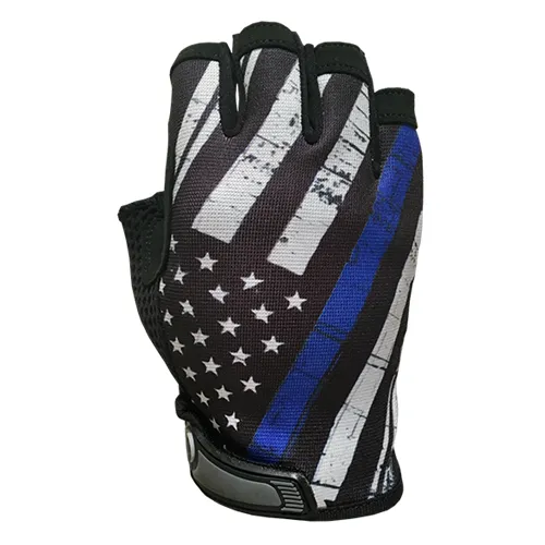 Industrious Handwear Blue Line Flag Unlined Half-Finger Gloves