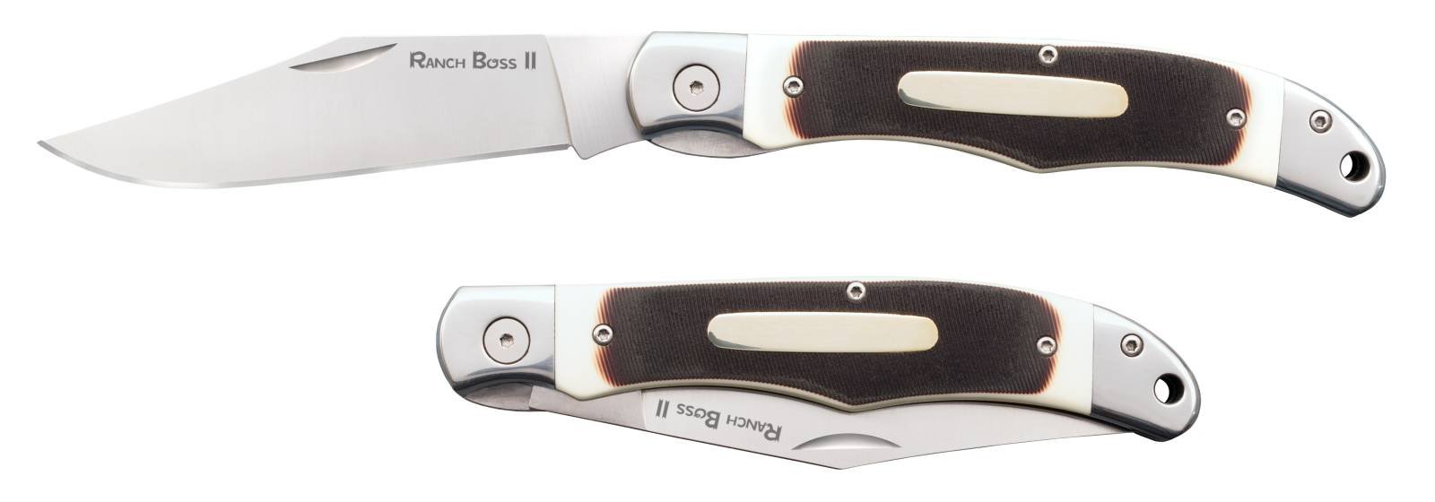 Cold Steel CS20NPM1 Ranch Boss II 4" Folding SK-5 Blade Sawed Bone Handle - Cold Steel