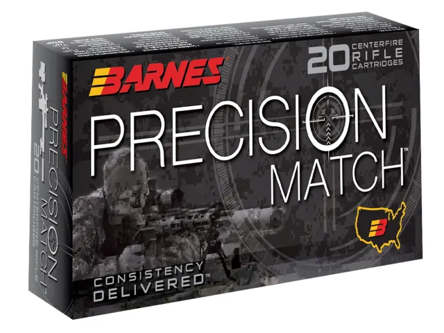 Barnes 30818 Precision Match .308 Win 175gr OTM-BT 20 Rounds - Barnes Bullets - 308 Win
