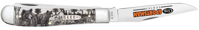 Case Cutlery Sportsman Trapper Folding Knife Natural Bone Handle 3.24 - Case Cutlery