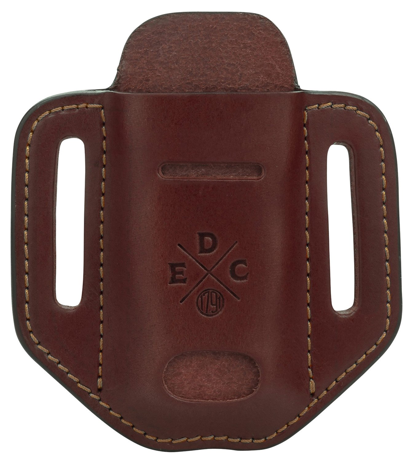 1791 Gunleather HDESSLCHNA EDC Chestnut Leather Belt Slide Ambidextrous - 1791 Gunleather