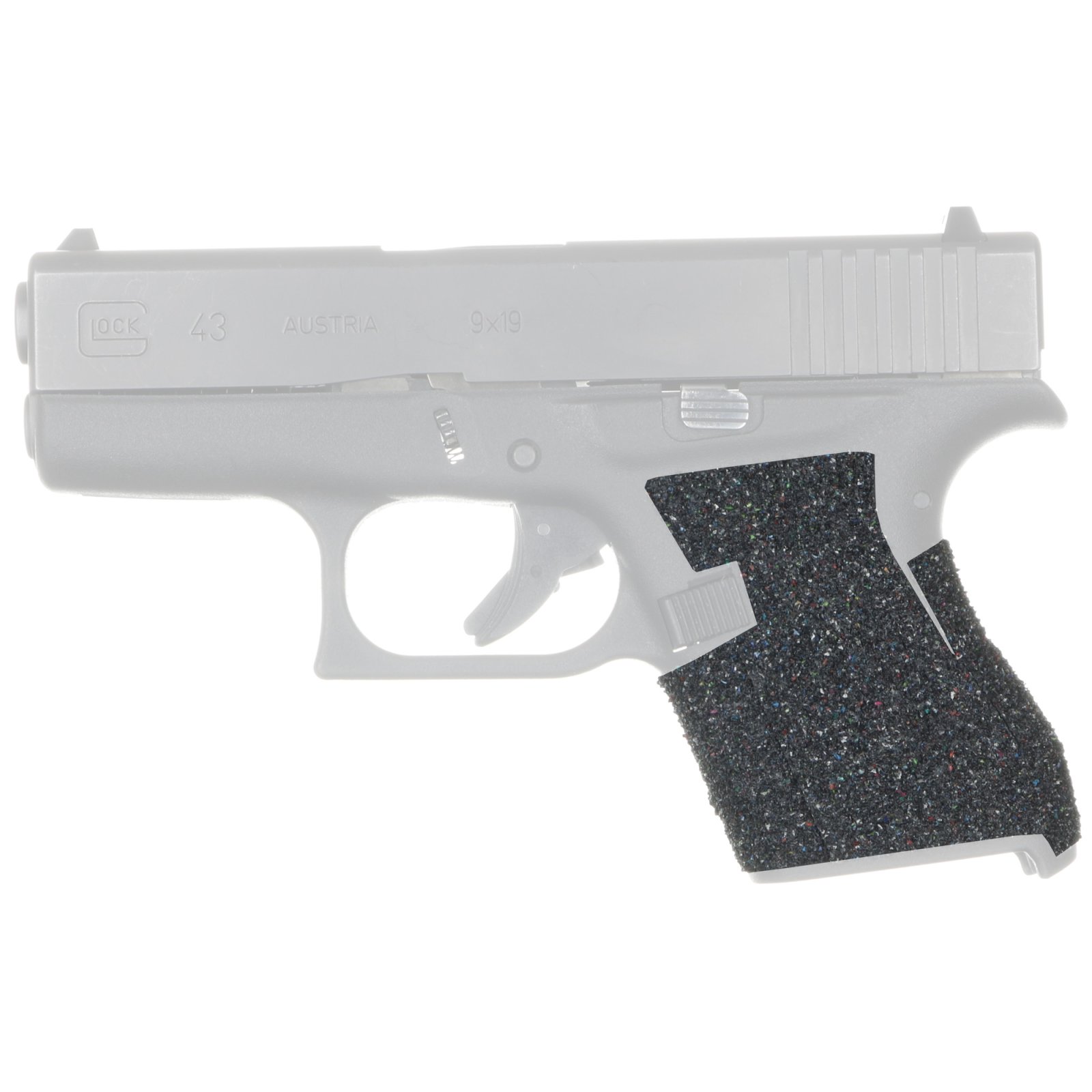 TALON Grips EV04-PRO Rubber Adhesive Grip for Glock 42/43, Black - TALON Grips Inc