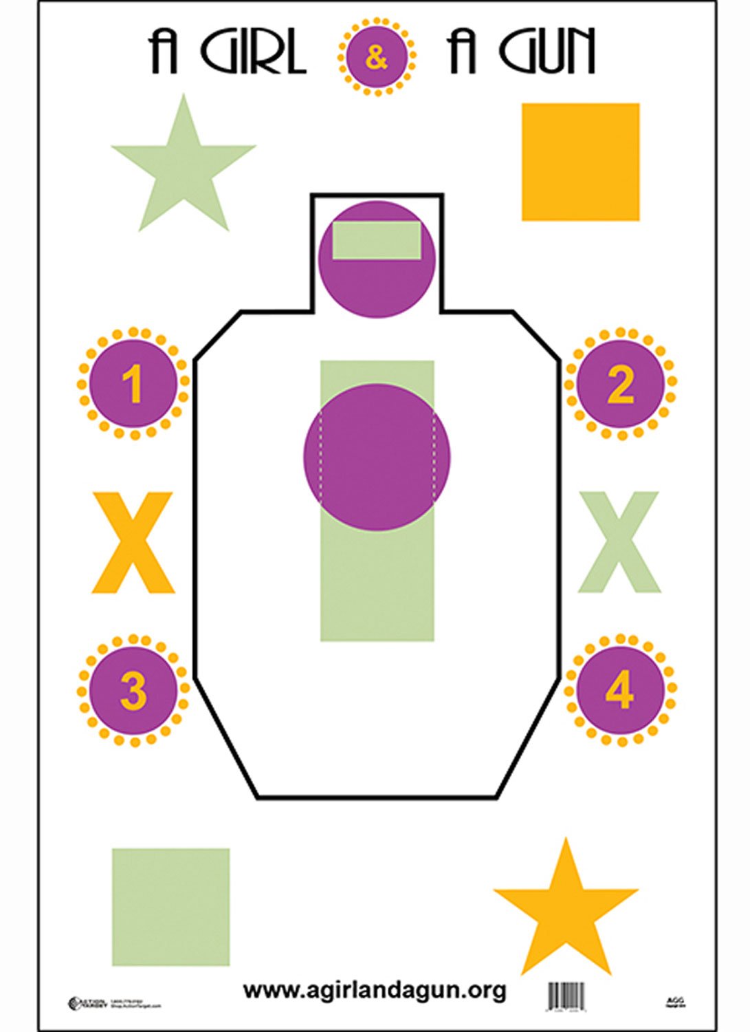 Action Target AGG100 23"x35" IDPA Silhouette Paper Targets 100/Box - Action Target