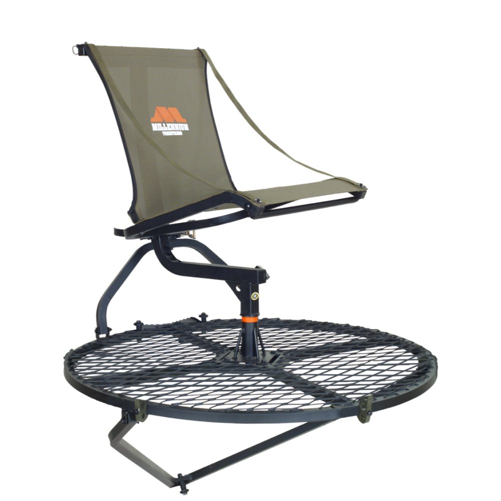 Millennium M360-SL Hang-On Stand, 360 deg Swivel, 40" Platform, 300 lb Capacity - Millennium