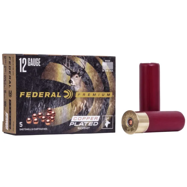 Federal P158 000 12 Gauge 3 in 10 Pellets 000 Buckshot 5 Rounds - Federal Premium Ammunition - 12 Gauge
