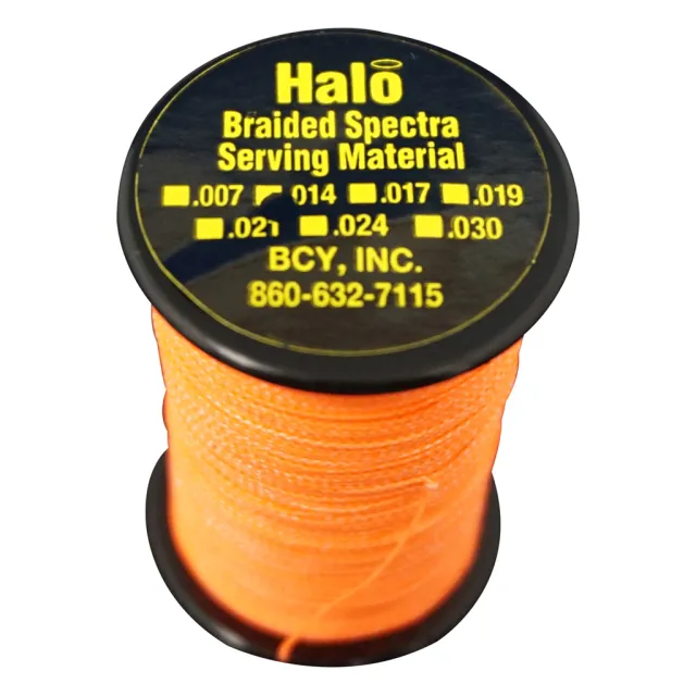 BCY Halo Neon Orange .014 120 yds. Braided Spectra Serving - BCY