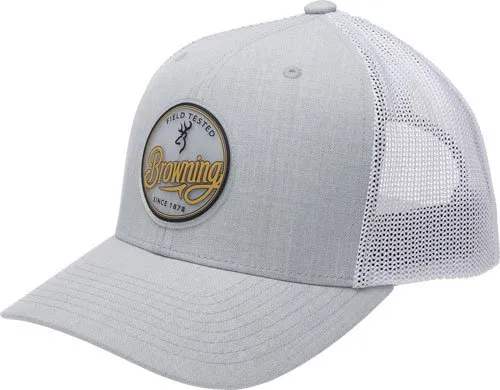 Browning Objective Mesh Snapback Heather Gray Flexfit 110 Mid-Profile - Browning