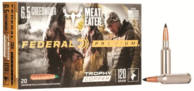 Buy Federal P65CRDTC1 Premium 6.5Creedmoor 120gr Trophy Copper 20 Per Box/10 online