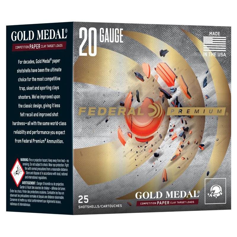 Buy Federal GMT2248 Gold Medal Paper 20GA 2.75" 7/8oz #8 25 Rounds online