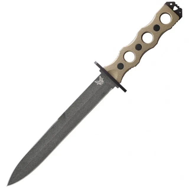 Benchmade 185BK SOCP 7.11" CPM-3V Cobalt Black Blade G10 Handle Sheath - Benchmade