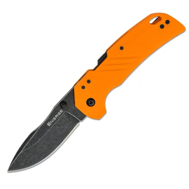 Cold Steel FL-30DPLD-BO Engage Folding Knife 3" Clip Point Orange GFN - Cold Steel