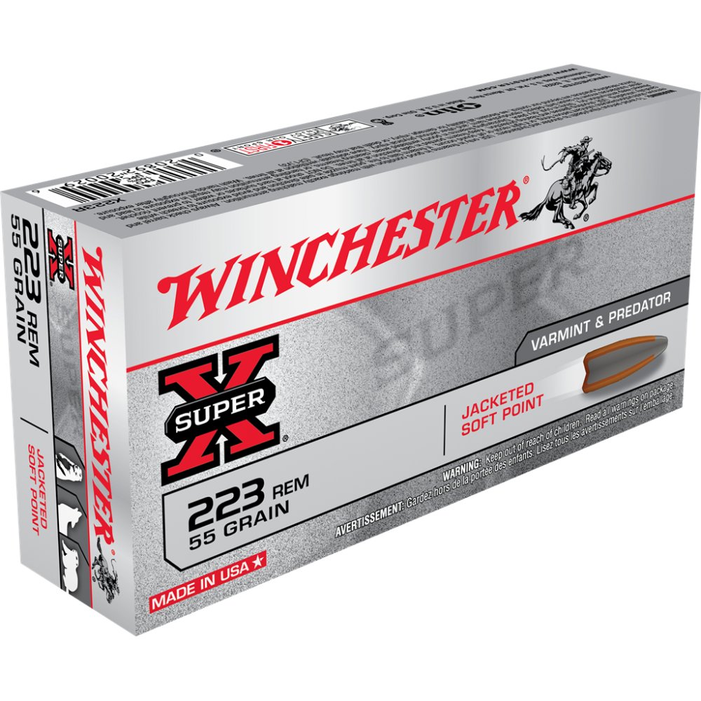 Winchester X223R .223 Remington 55gr JSP 20 Rounds 3240 fps Brass - Winchester - 223 Rem