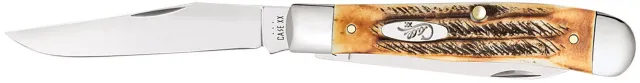 Case 03573 Trapper 3.25" Folding Clip Point/Spey Plain Mirror Polished - Case Cutlery
