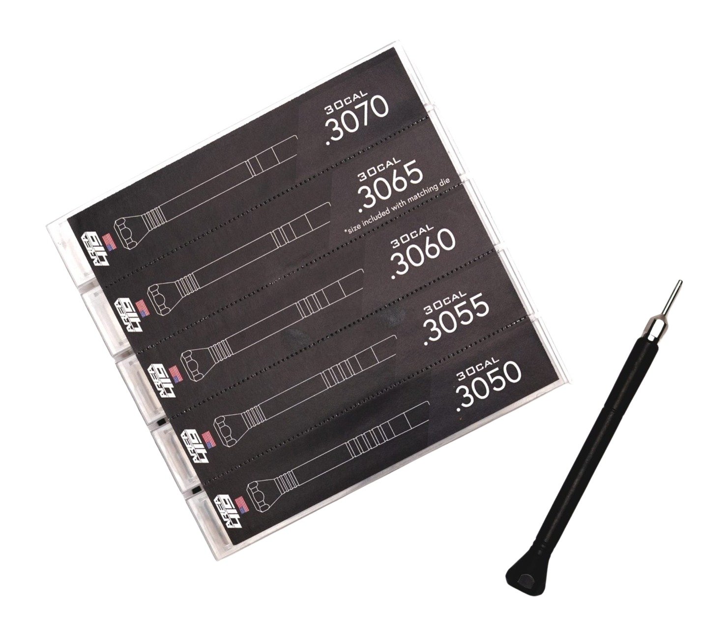 Area 419 419-Mandrels-30 Zero Sizing Die Mandrel Kit .30 Cal, 4 Mandrels - Area 419 - 30 CALIBER